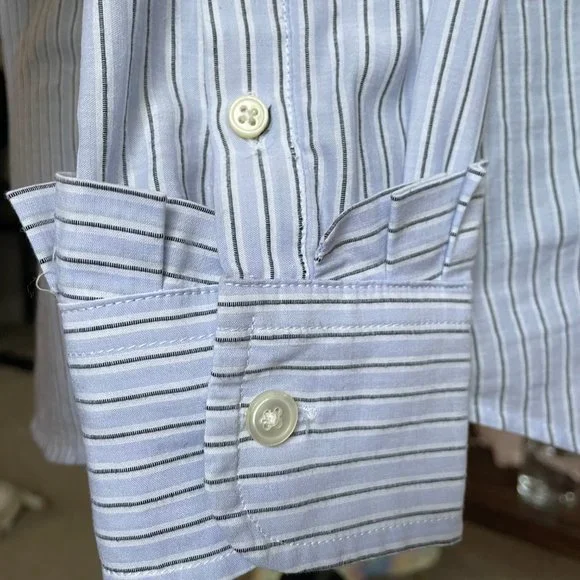 Striped Ruffle Cuff Button Down - Picture 4 of 5
